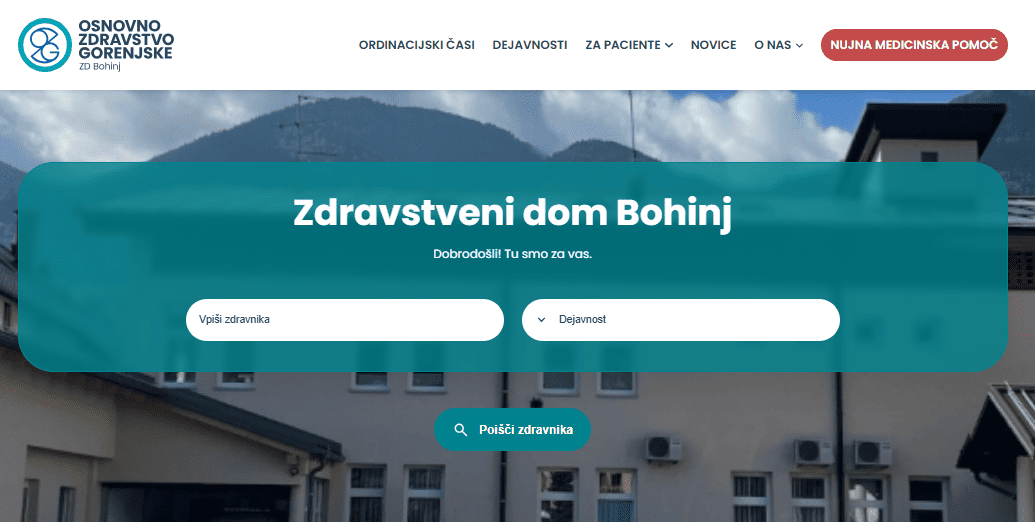 Nova spletna stran ZD Bohinj